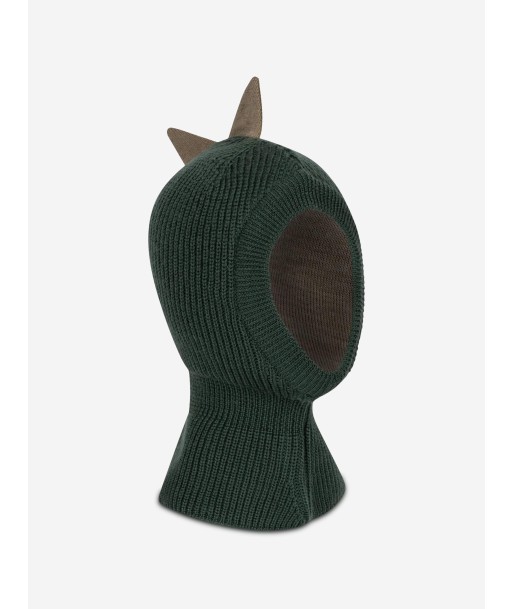 Konges Sløjd Baby Boys Animal Balaclava in Green Les êtres humains sont 