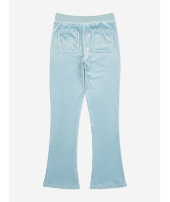 Juicy Couture Girls Diamante Logo Bootcut Joggers in Blue en ligne des produits 