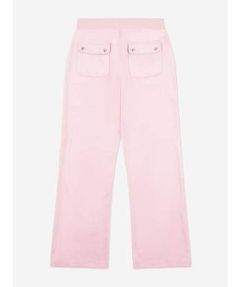 Juicy Couture Girls Diamante Logo Wide Leg Joggers in Pink Venez acheter