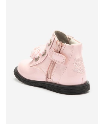 Lelli Kelly Girls Leather Lace Up Boots in Pink de pas cher