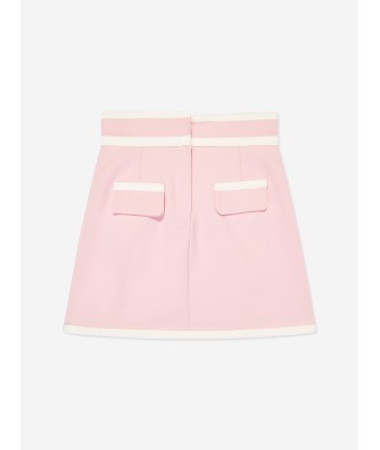 Mama Luma Girls Contrast Stitch Skirt in Pink vous aussi creer 