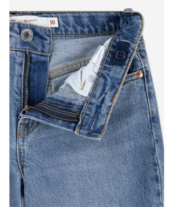 Levi's Girls '94 Baggy Cargo Jeans in Blue destockage