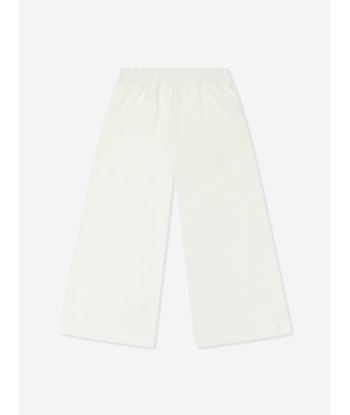 Mama Luma Girls Wide Leg Pants in White Dans la société mordern