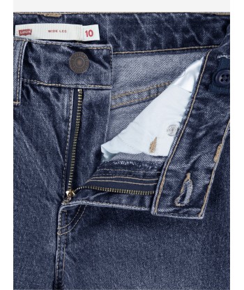 Levi's Girls Wide Leg Jeans in Blue Paris Déstockage Promo