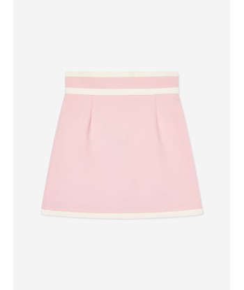 Mama Luma Girls Contrast Stitch Skirt in Pink vous aussi creer 