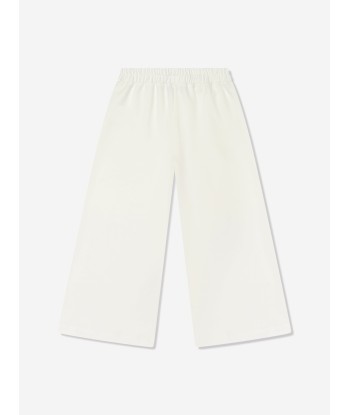 Mama Luma Girls Wide Leg Pants in White Dans la société mordern