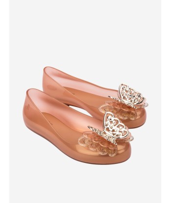 Mini Melissa Girls Sweet Love Fly II Ballerinas in Gold outlet