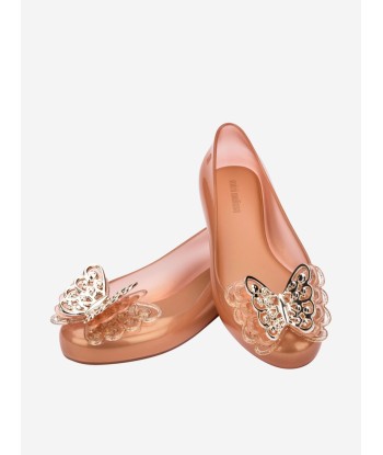 Mini Melissa Girls Sweet Love Fly II Ballerinas in Gold outlet