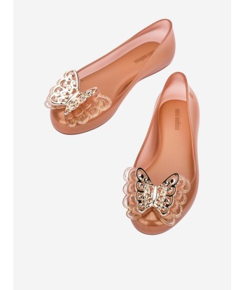 Mini Melissa Girls Sweet Love Fly II Ballerinas in Gold outlet