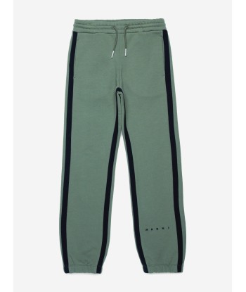 MARNI Kids Logo Joggers in Green chez Cornerstreet bien 