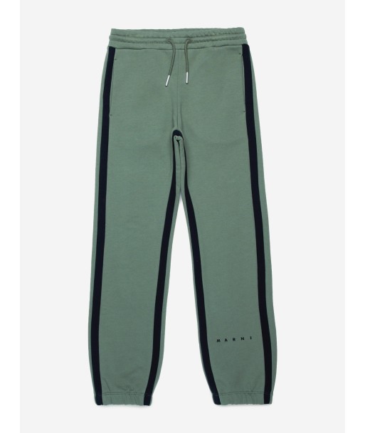 MARNI Kids Logo Joggers in Green chez Cornerstreet bien 