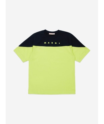 MARNI Kids Colourblock T-Shirt in Green sélection de produits