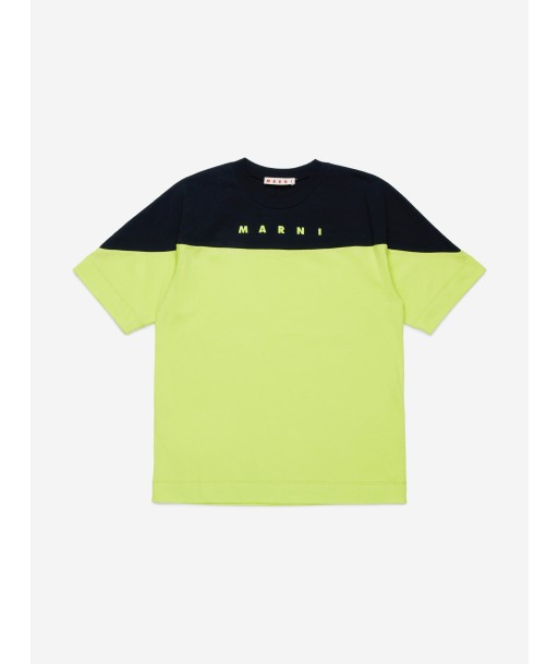 MARNI Kids Colourblock T-Shirt in Green sélection de produits