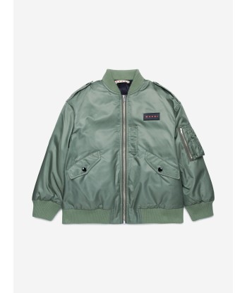 MARNI Kids Bomber Jacket in Green est présent 