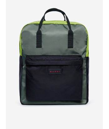 MARNI Kids Branded Backpack in Green (40cm) Par le système avancé 