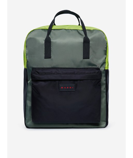 MARNI Kids Branded Backpack in Green (40cm) Par le système avancé 