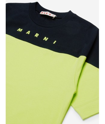 MARNI Kids Colourblock T-Shirt in Green sélection de produits