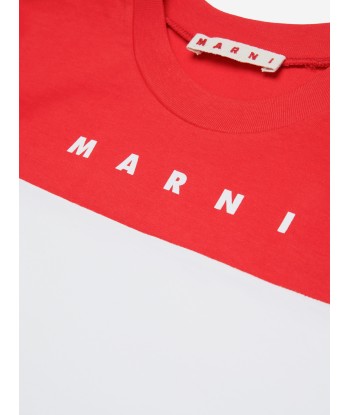 MARNI Kids Colourblock T-Shirt in White les ctes