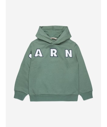 MARNI Kids Logo Hoodie in Green pas chere