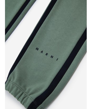 MARNI Kids Logo Joggers in Green chez Cornerstreet bien 