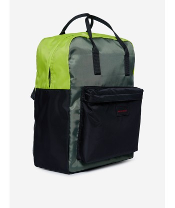 MARNI Kids Branded Backpack in Green (40cm) Par le système avancé 