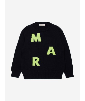 MARNI Kids Logo Jumper in Black ouvre sa boutique