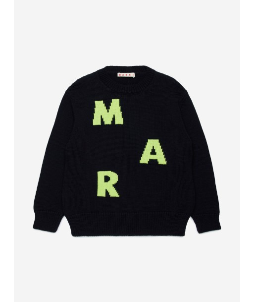 MARNI Kids Logo Jumper in Black ouvre sa boutique