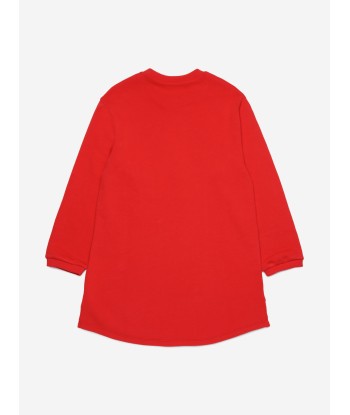 MARNI Girls Applique Dress in Red la colonne vertébrale