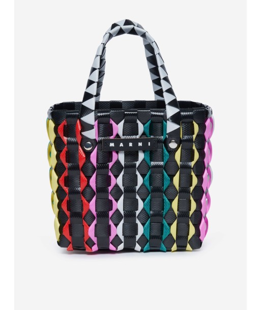 MARNI Girls Woven Basket Bag in Multicolour (15cm) shop