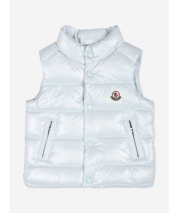 Moncler Enfant Baby Down Padded Bernard Gilet in Blue en ligne