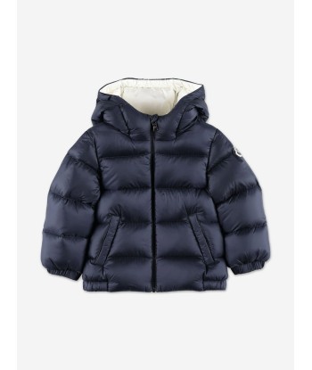 Moncler Enfant Baby Boys Down Padded New Macaire Jacket in Navy sur le site 