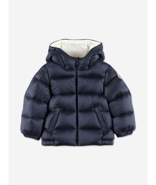 Moncler Enfant Baby Boys Down Padded New Macaire Jacket in Navy sur le site 