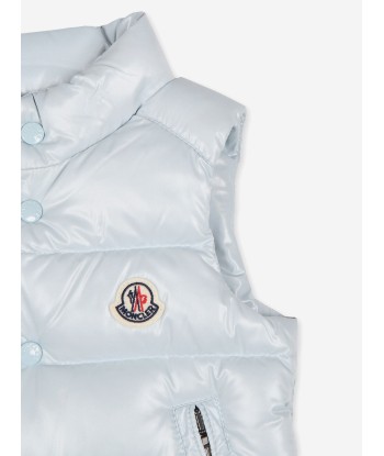 Moncler Enfant Baby Down Padded Bernard Gilet in Blue en ligne