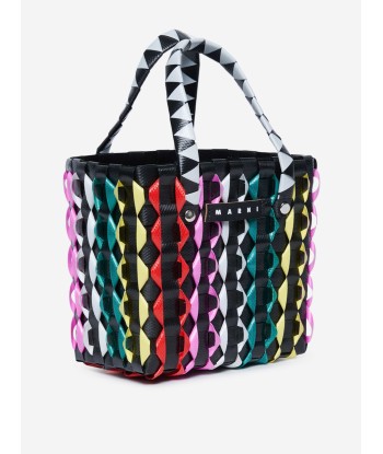 MARNI Girls Woven Basket Bag in Multicolour (15cm) shop