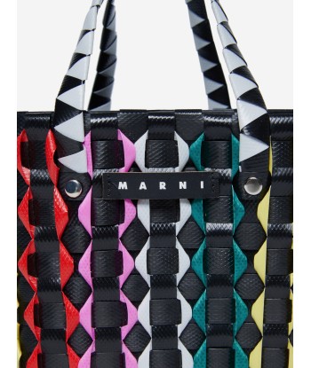 MARNI Girls Woven Basket Bag in Multicolour (15cm) shop