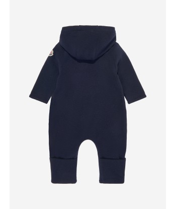 Moncler Enfant Baby Logo Pramsuit in Navy en linge