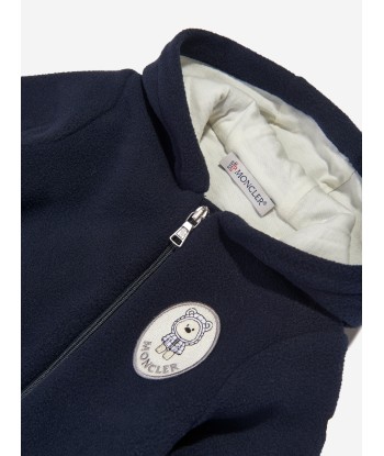 Moncler Enfant Baby Logo Pramsuit in Navy en linge