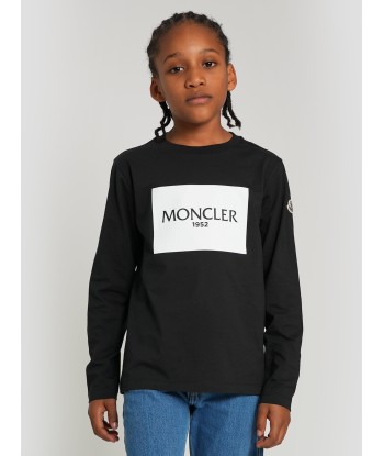 Moncler Enfant Boys Long Sleeve T-Shirt in Black l'évolution des habitudes 