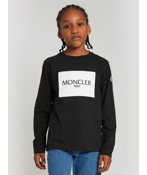 Moncler Enfant Boys Long Sleeve T-Shirt in Black l'évolution des habitudes 