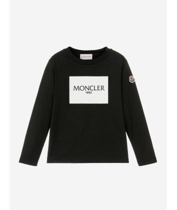 Moncler Enfant Boys Long Sleeve T-Shirt in Black l'évolution des habitudes 