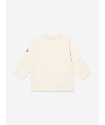 Moncler Enfant Baby Girls Long Sleeve T-Shirt in Cream de technologie