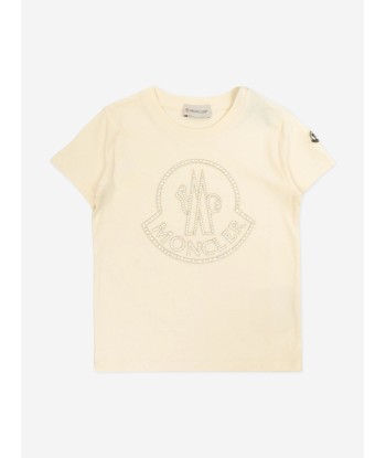 Moncler Enfant Girls Logo T-Shirt in Ivory votre restaurant rapide dans 