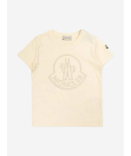 Moncler Enfant Girls Logo T-Shirt in Ivory votre restaurant rapide dans 