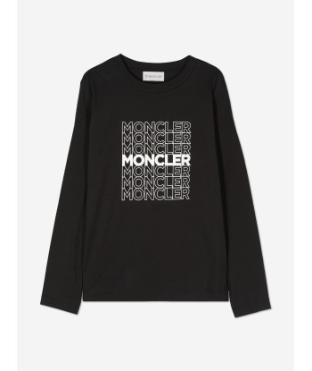 Moncler Enfant Boys Long Sleeve T-Shirt in Black l'évolution des habitudes 