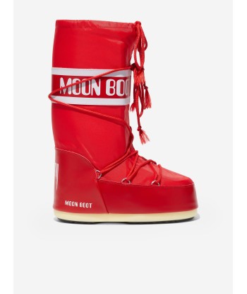 Moon Boot Girls Icon Boots in Red pas chere