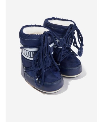 Moon Boot Baby Boys Icon Mini Boots in Blue la colonne vertébrale