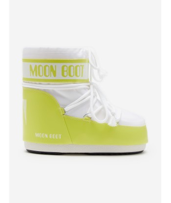 Moon Boot Boys Icon Low Boots in Green destockage