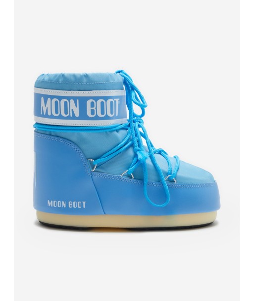 Moon Boot Boys Icon Low Boots in Blue destockage