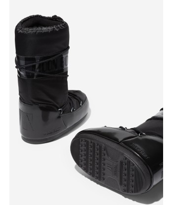 Moon Boot Kids Icon Glance Boots in Black Fin de série