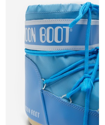 Moon Boot Boys Icon Low Boots in Blue destockage